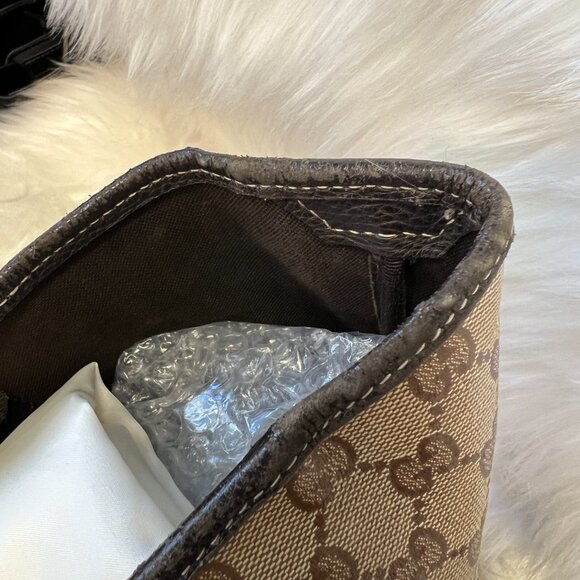 Gucci GG Crystal Coated Canvas Tote Bag - Beige/Brown - Classic Tote Authentic - Picture 14 of 15